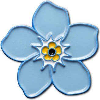 Make Heads Turn Enamel Pin Forget Me Not Flower