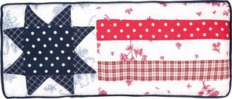 Quilted Star July 4th 10 x 24 Throw Pillow