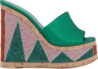 HAUS OF HONEY Mules & Clogs Emerald Green