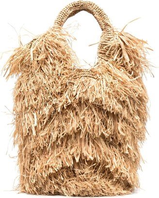 MADE FOR A WOMAN Kifafa Ieti straw tote bag