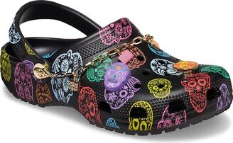 Classic Clog - Seasonal Graphic (Black/Multi Dia De Los Muertos) Clog Shoes