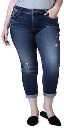 Boyfriend Mid-Rise Cropped Jeans