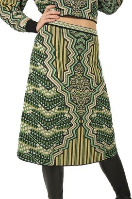 Ethnic Printed Midi Skirt