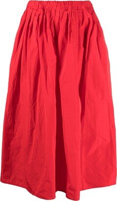 Sheapota pleated midi skirt