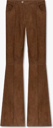 Suede Trousers - Brown