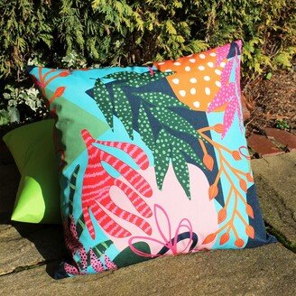 Dunelm furn. Coralina Outdoor Cushion Pink/Green/White