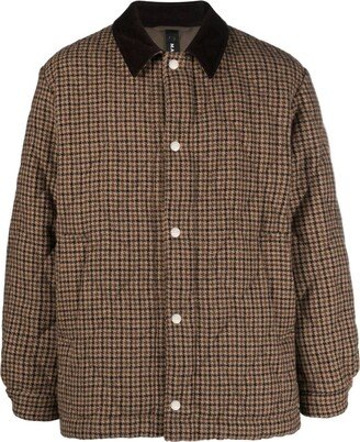 Teeming houndstooth-print wool jacket