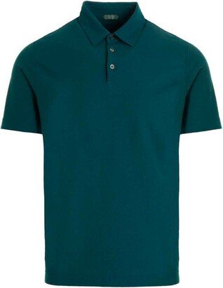 Short-Sleeved Straight-Hem Polo Shirt-AA