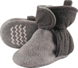 Unisex-Baby Cozy Fleece Booties (Charcoal Heather Gray) Hose