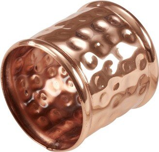 Saro Lifestyle Moscow Mule Ribbed Napkin Ring, Copper (Set of 4)