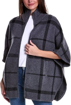 Plaid Wool & Cashmere-Blend Poncho-AA