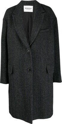 MARANT ÉTOILE Checked Single-Breasted Coat