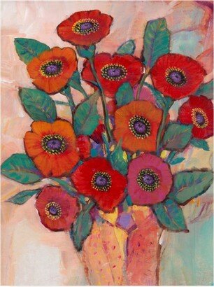 Tim O'Toole Poppies in a Vase Ii Canvas Art - 27 x 33.5