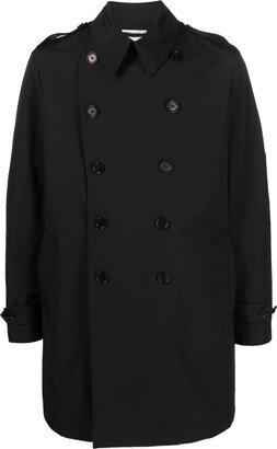 Double-Breasted Long-Sleeve Coat-AA