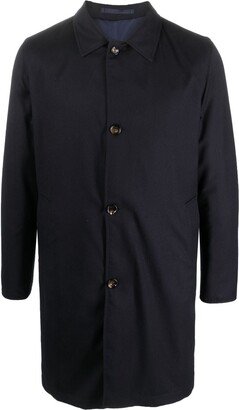 Spread-Collar Single-Breasted Coat-AB