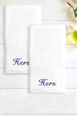 Hers and Hers 2-Piece Hand Towel Set - White