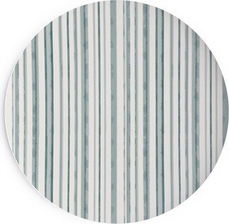 Salad Plates: Dreamy Watercolor Stripe Salad Plate, Green