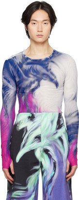 Gerrit Jacob Blue & Pink Flame Long Sleeve T-Shirt