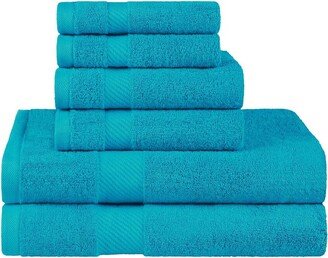 Solid Egyptian Cotton 6Pc Fast-Drying Absorbent Towel Set-AD