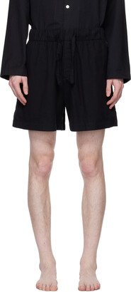 Black Four-Pocket Pyjama Shorts