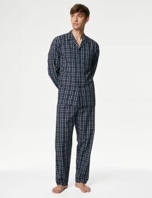 Cotton Blend Checked Pyjama Set