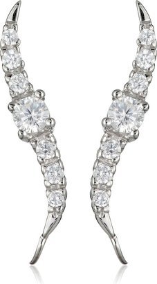 The Ear Pin Cubic Zirconias Sterling Silver Classic Cluster Earrings