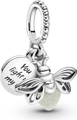 Sterling Silver Glow-in-the-Dark Firefly Dangle Charm