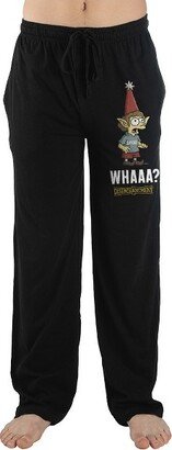 Mens Disenchantment Cartoon Black Sleep Pajama Pants-Medium