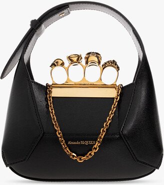 ‘Jewelled Hobo Mini’ Shoulder Bag - Black