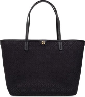 ‘T Monogram Zip’ Shoulder Bag - Black