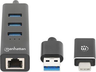 3-Port USB 3.0 Type-C®/A Combo Hub with Gigabit Ethernet Network Adapter