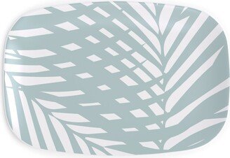 Serving Platters: Fronds - Palladian Blue Serving Platter, Blue