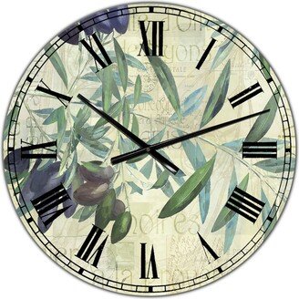 Designart Olives De Nyons Large Cottage Wall Clock - 36