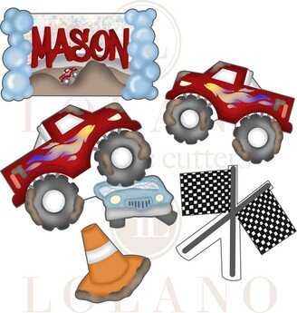 Monster Truck Birthday Party Cookie Cutters