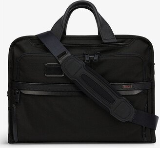 Mens Black Portfolio Woven Briefcase