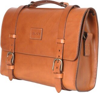 The Dust Company Leather Briefcase In Vintage Brown