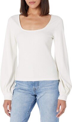 Women's @lucyswhims Square-Neck Balloon-Sleeve Top