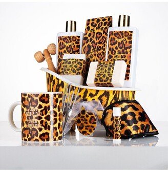 Lovery 18Pc Honey Almond Home Bath Pampering Package, Leopard Design Luxury Gift