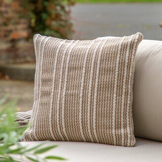 Cedar & Sage Arto Natural Stripe Cushion Cover Beige/White