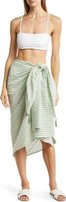 Stripe Cotton Cover-Up Sarong