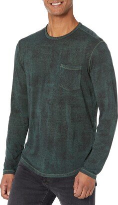 Men's Atkins LS Chipped Wall Printed Burnout Crew