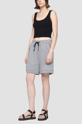 Relaxed Track Shorts in GREY MELANGE