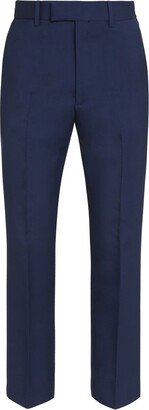 Web-Detailed Straight Leg Tailored Trousers