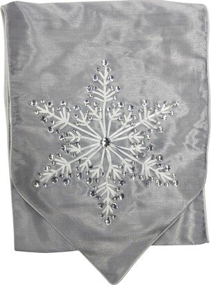 National Tree Company 13 x 72 Table Runner with Snowflake Design