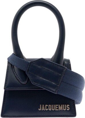 Mans Le Chiquito Homme Blue Leather Crossbody Bag