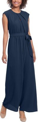 Womens Pleated Wide Leg Jumpsuit