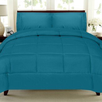 Solid Color Box Stitch Down Alternative King Comforter