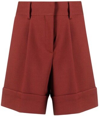 Cuff-Detail Tailored Shorts