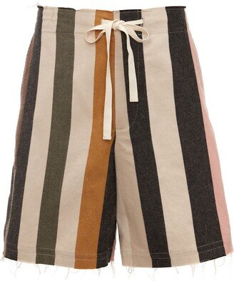 Striped Wide-Leg Shorts