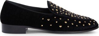 Rudolph crystal-embellished leather loafers